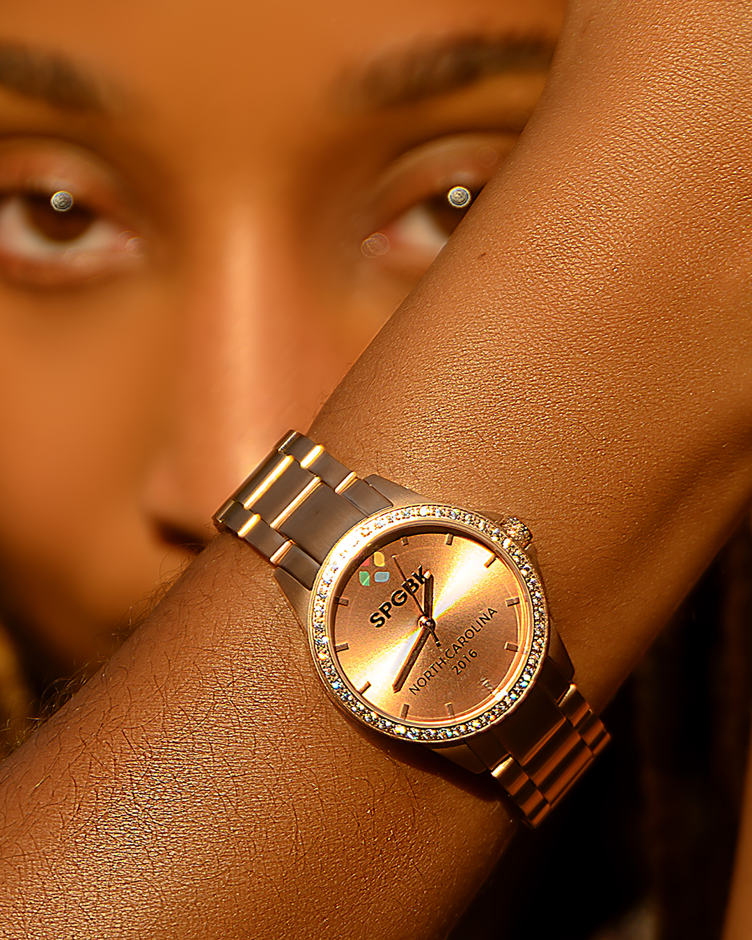 Raleigh - Rose Gold Petite Crystal Bracelet Watch, 32mm